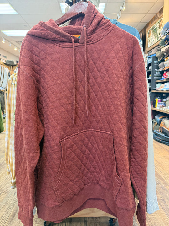 Orvis Outdoor Quilted Hooded Sweatshirt Red