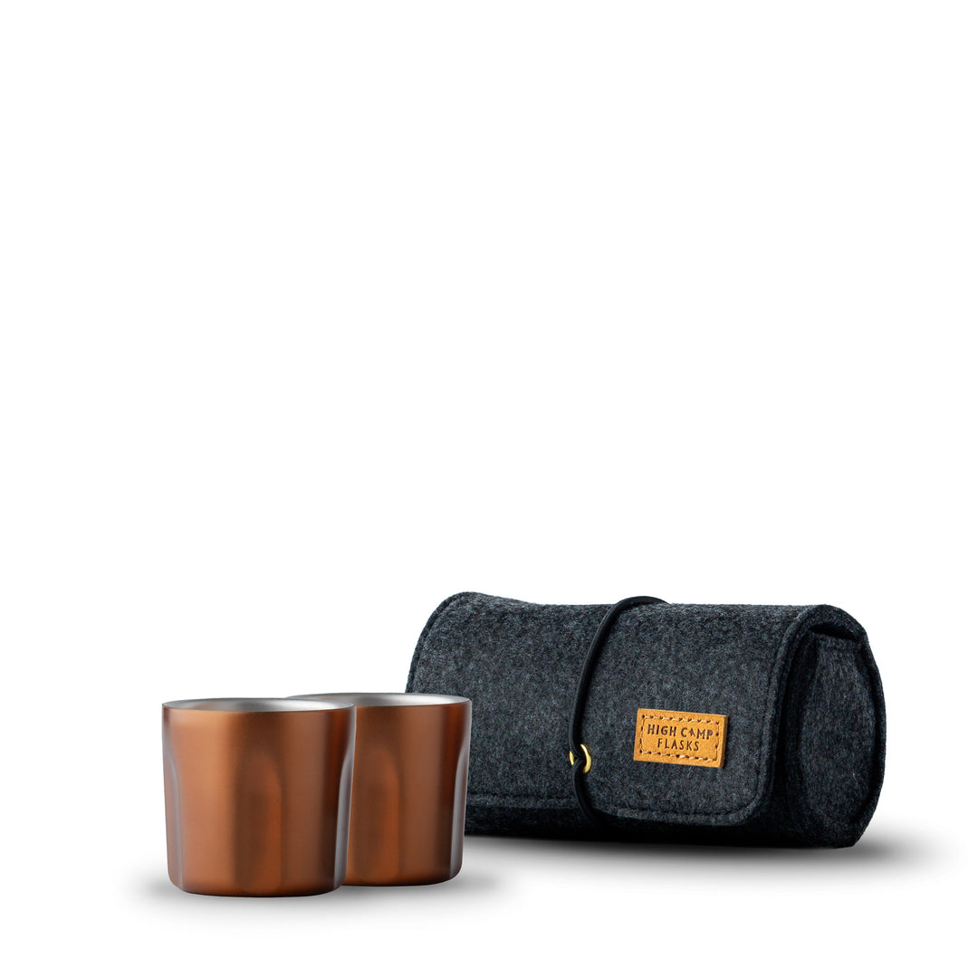 High Camp Torch shot glass 2-pack in Copper