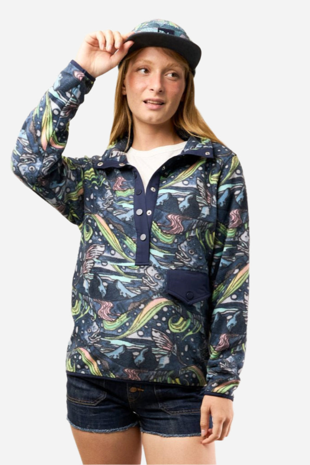 HaliBorealis Riffle Snap Fleece