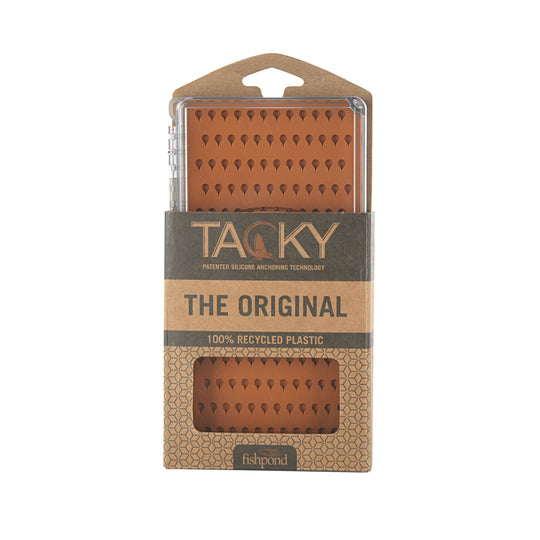Fishpond Tacky Original Fly Box Burnt Orange in retail packaging