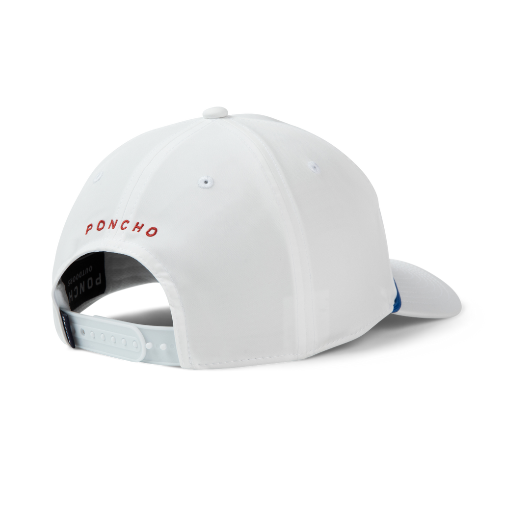 Poncho Outdoors Fly Fishing Hat - White Fly Fishing Hat