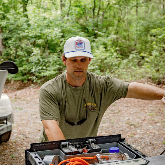 Poncho Outdoors Fly Fishing Hat - White Fly Fishing Hat