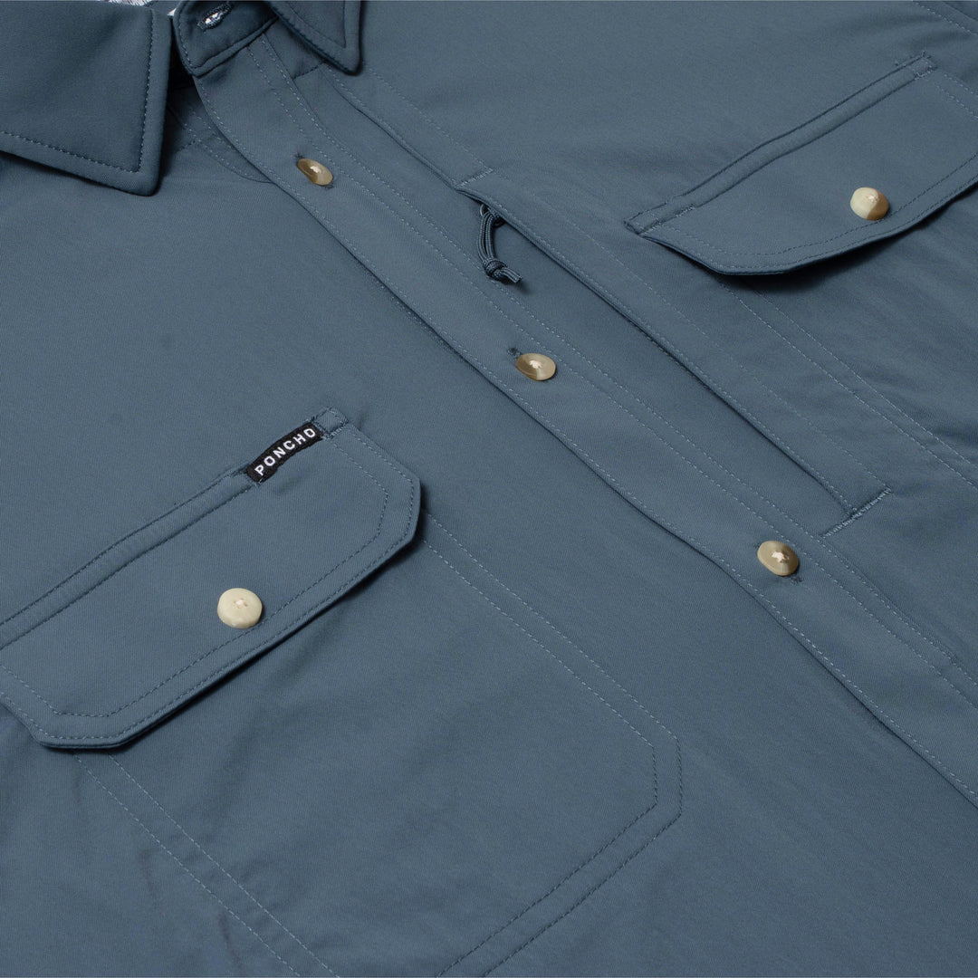 Poncho Outdoors The Ahi Men's Short Sleeve Shirt - Slate Blue
