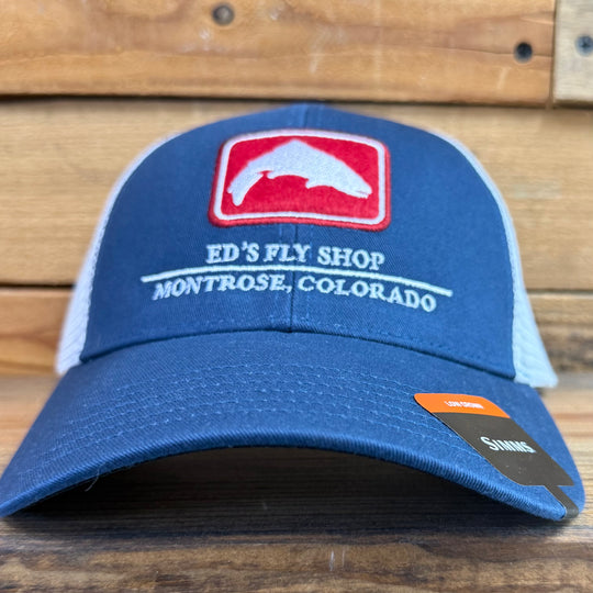 Simms Trout Icon Trucker Eds Fly Shop Logo