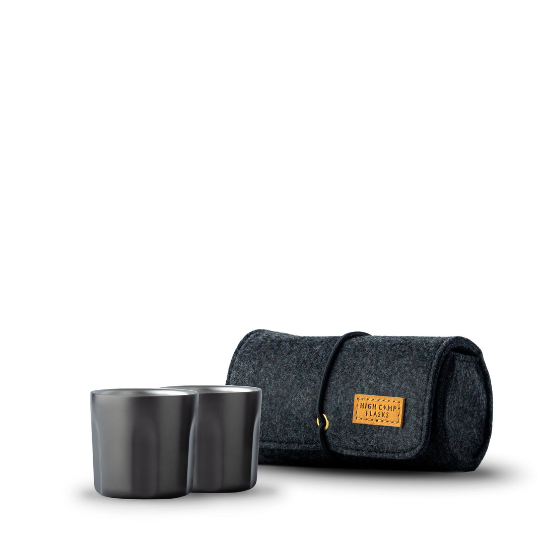 High Camp Torch shot glass 2-pack in Gunmetal