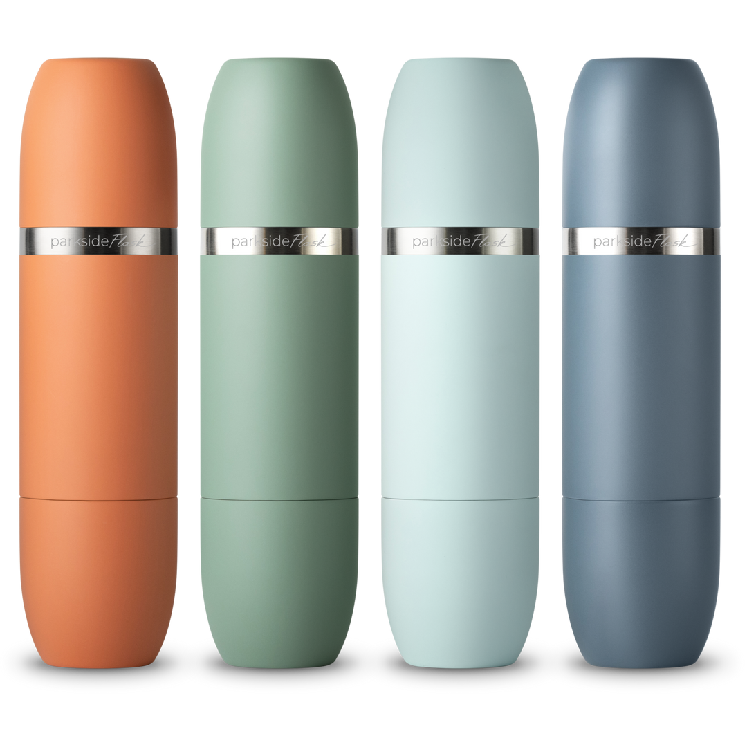 High Camp Parkside Flask 750 wine flask with tumblers