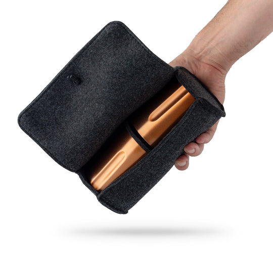 High Camp Firelight tumblers with wool felt case