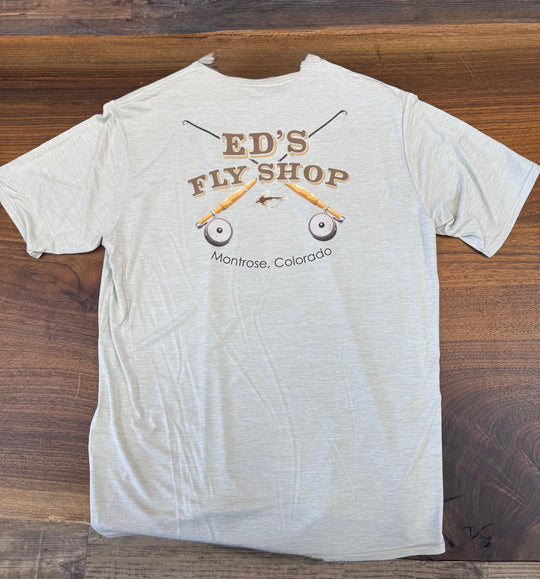 Ed's Fly Shop Patagonia Men's Cap Cool Daily Shirt Pumice - Dyno White X-Dye