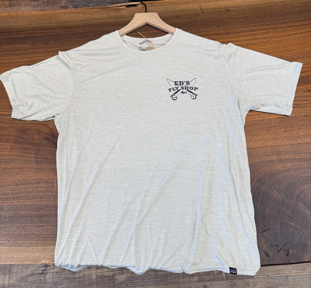 Ed's Fly Shop Patagonia Men's Cap Cool Daily Shirt Pumice - Dyno White X-Dye