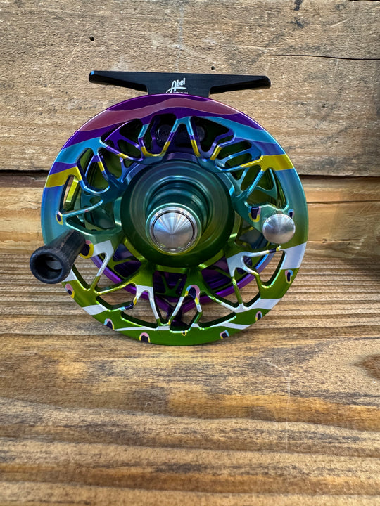 Abel Rove Fly Reel - Solid Abstract Rainbow - Abstract Rainbow Knob - 4/6 WT with Ebony Handle