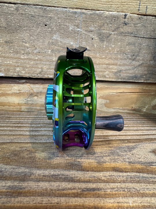 Abel Vaya Fly Reel - Abstract Rainbow - 4/5 WT - Abstract Rainbow Knob with Ebony Handle