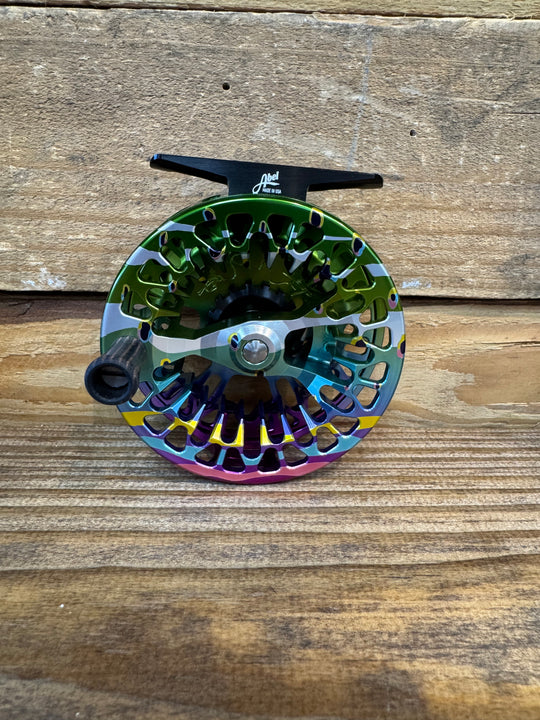 Abel Vaya Fly Reel - Abstract Rainbow - 4/5 WT - Abstract Rainbow Knob with Ebony Handle