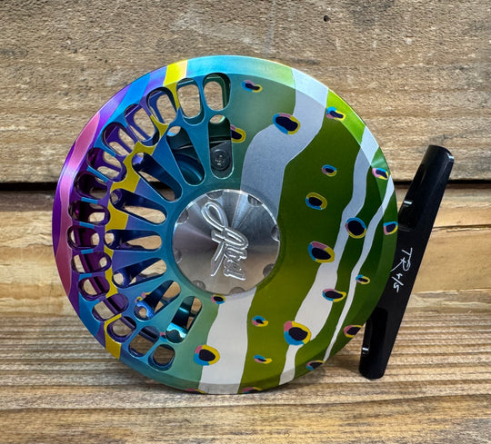 Abel TR Fly Reel - Solid Abstract Rainbow - 4/5 WT with Ebony Handle