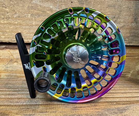 Abel TR Fly Reel - Solid Abstract Rainbow - 4/5 WT with Ebony Handle