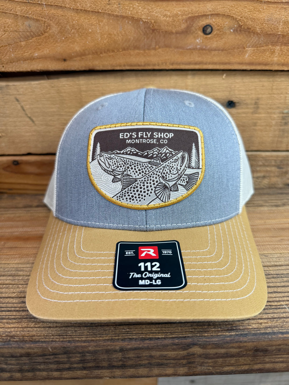 Richardson Tri-Color: Heather Grey/Birch/Amber Gold Casey Rising Brown Eds Fly Shop Logo