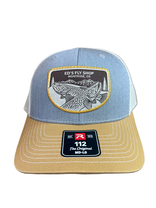 Richardson Tri-Color: Heather Grey/Birch/Amber Gold Casey Rising Brown Eds Fly Shop Logo