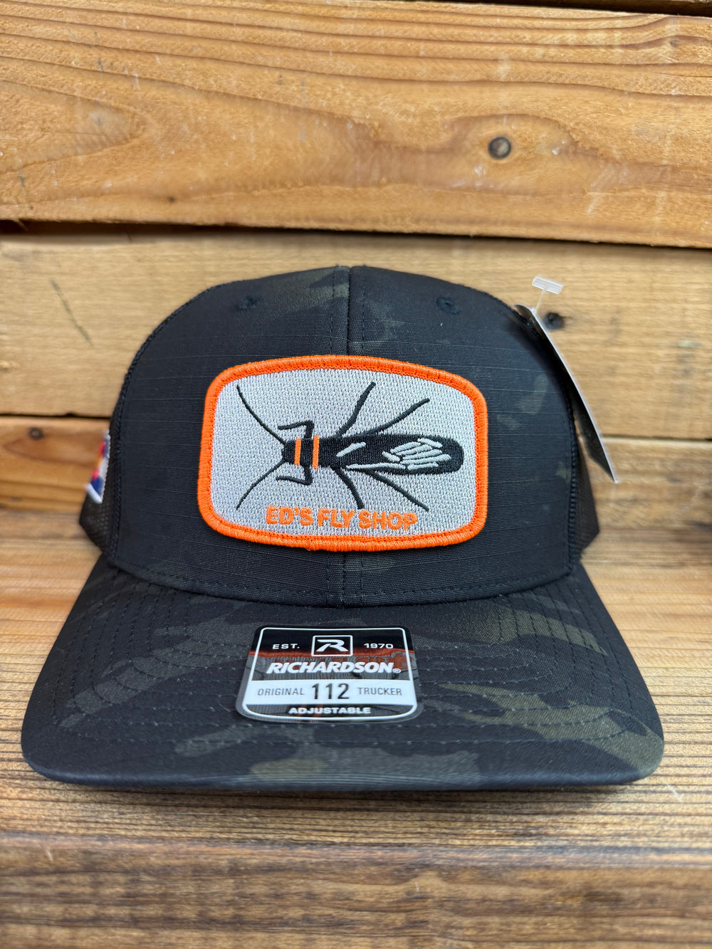 Richardson Relaxed Tactical MultiCam Black, Eds Fly Shop Salmonfly Logo