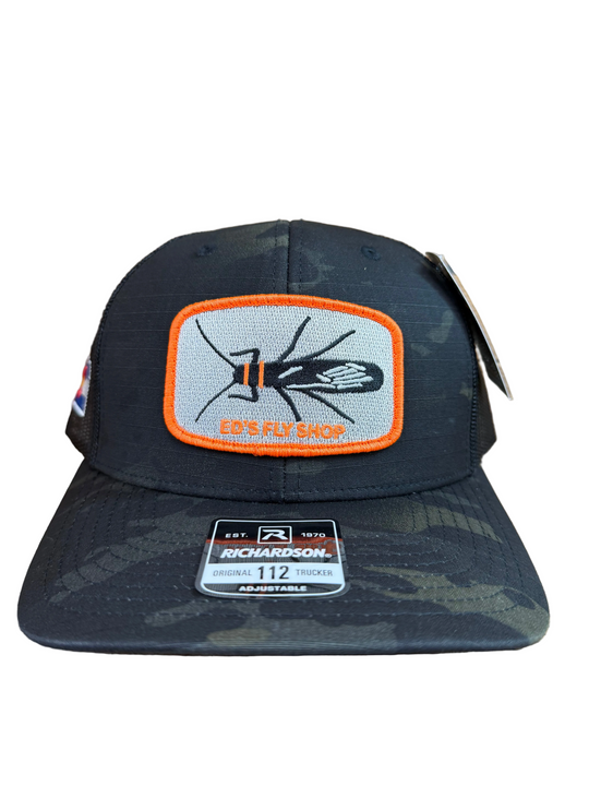 Richardson Relaxed Tactical MultiCam Black, Eds Fly Shop Salmonfly Logo