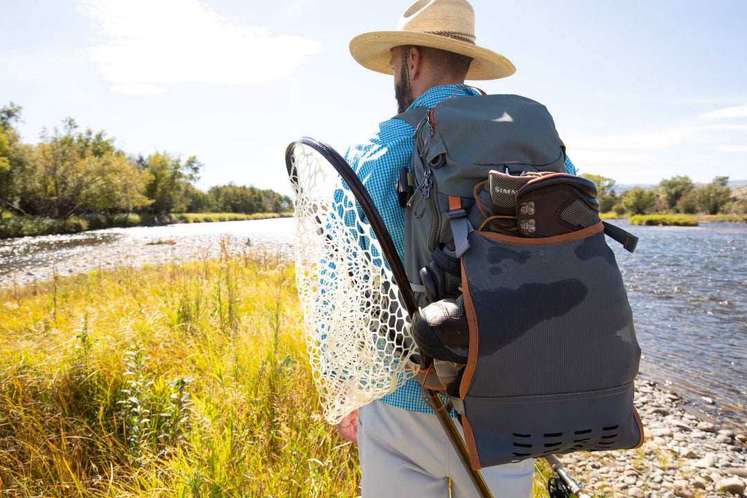 Fishpond Firehole Backpack wader and boot pouch carrying boots
