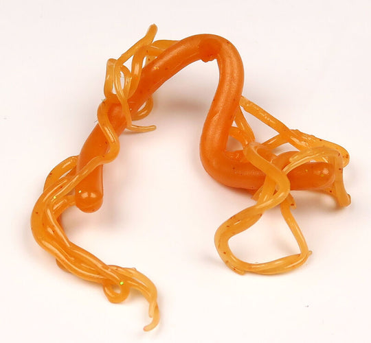 Hareline Mini Squiggle Worms Peach