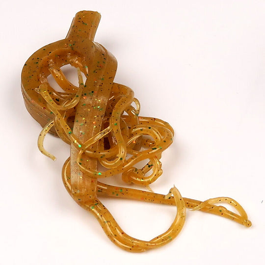 Hareline Mini Squiggle Worms Tan