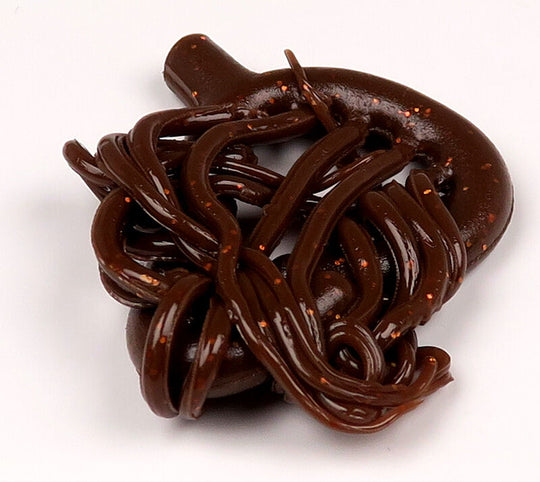 Hareline Mini Squiggle Worms Worm Brown