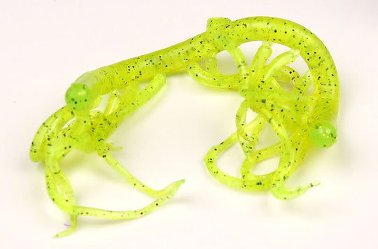 Hareline Mini Squiggle Worms Fl. Chartreuse