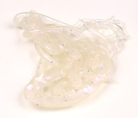 Hareline Mini Squiggle Worms Clear UV