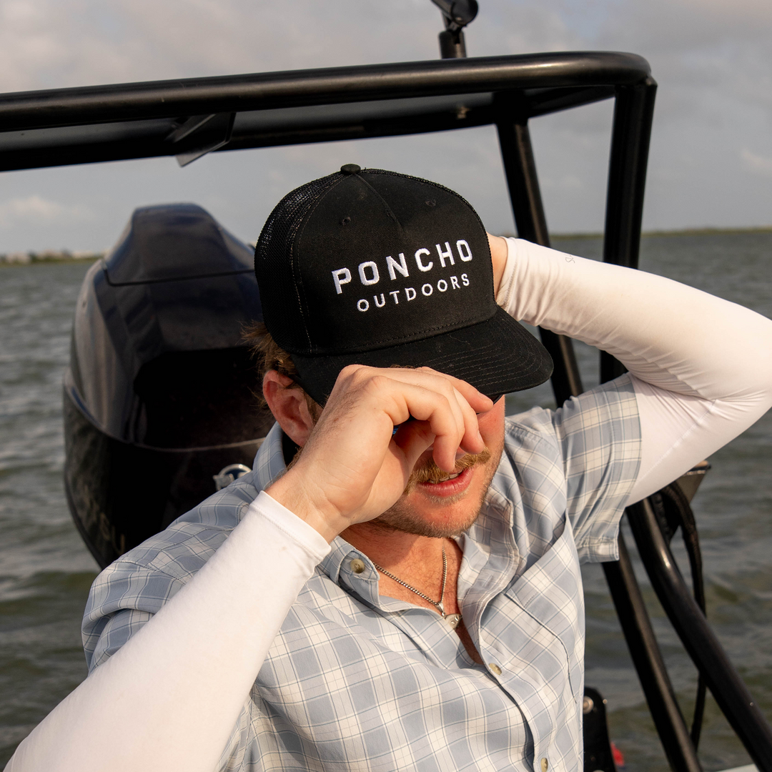 Poncho Outdoors The Man in Black Hat - Black Man in Black Hat