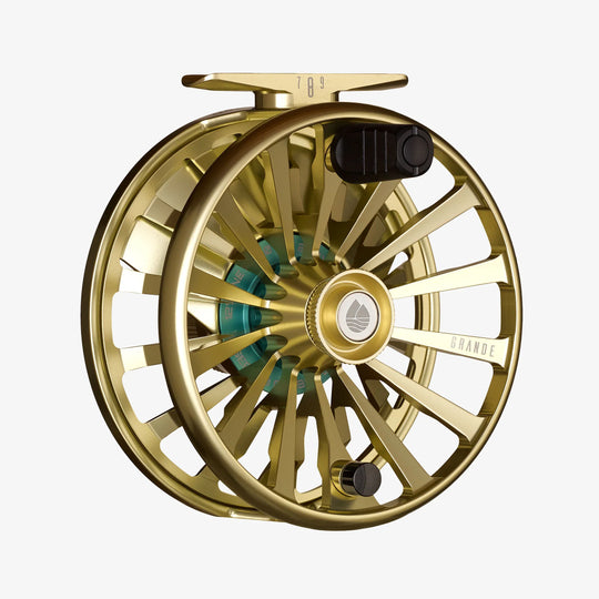 Redington Grande fly reel 5/6/7 in Champagne, front