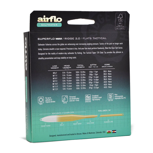Airflo Superflo Max Ridge 2.0 - Flats Tactical 12' Clear Tip