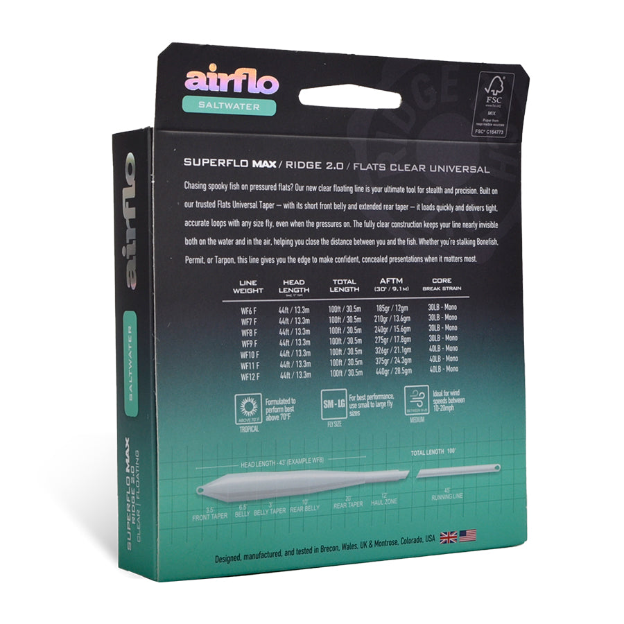 Airflo Superflo Max Ridge 2.0 - Flats Clear Universal