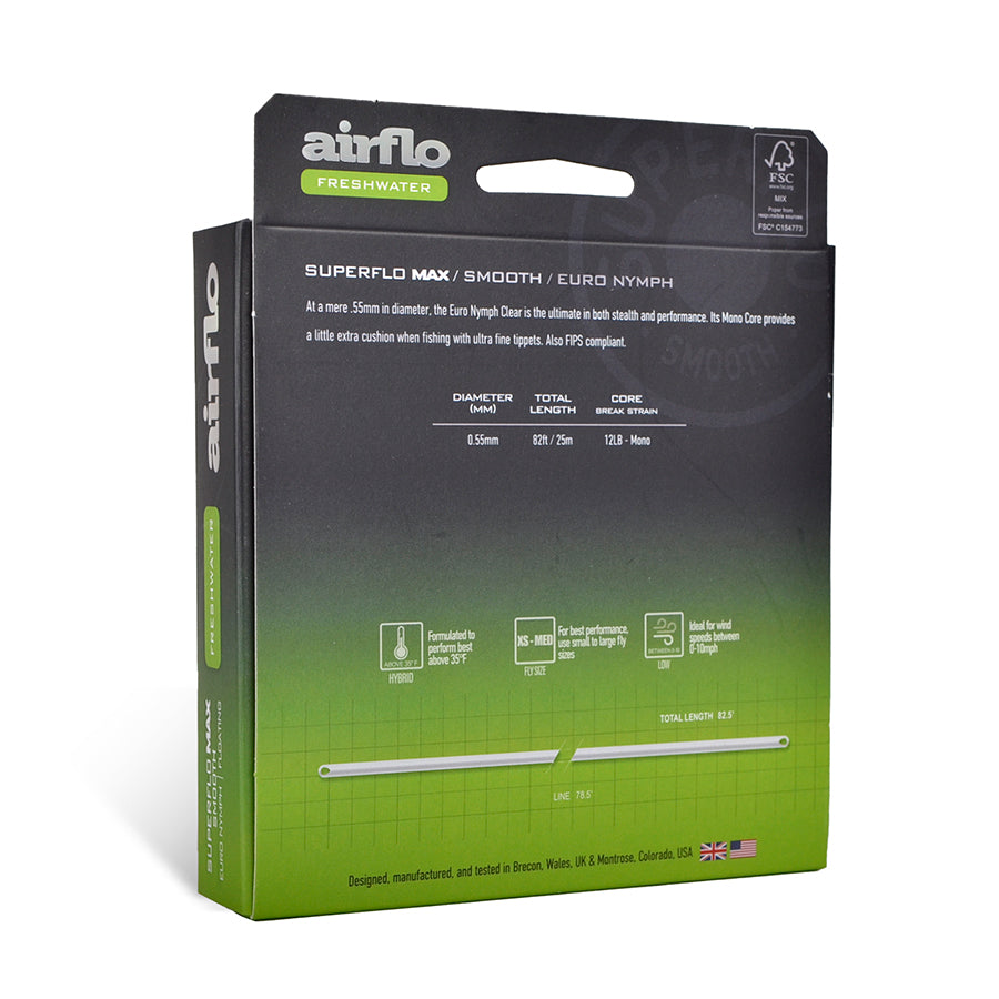 Airflo Superflo Max Smooth - Euro Nymph - Clear Mono Core