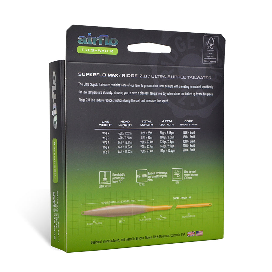 Airflo Superflo Max Ridge 2.0 - Ultra Supple - Tailwater Taper