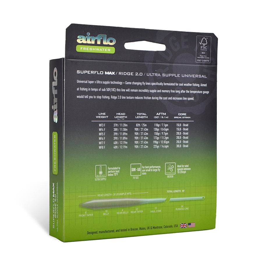 Airflo Superflo Max Ridge 2.0 - Ultra Supple - Universal Taper