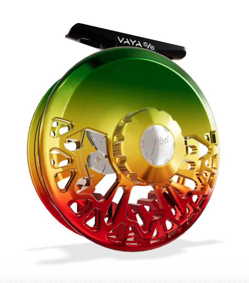 able vaya fly reel Abel Vaya Fly Reel - Rasta Fade - Rasta Fade Knob
