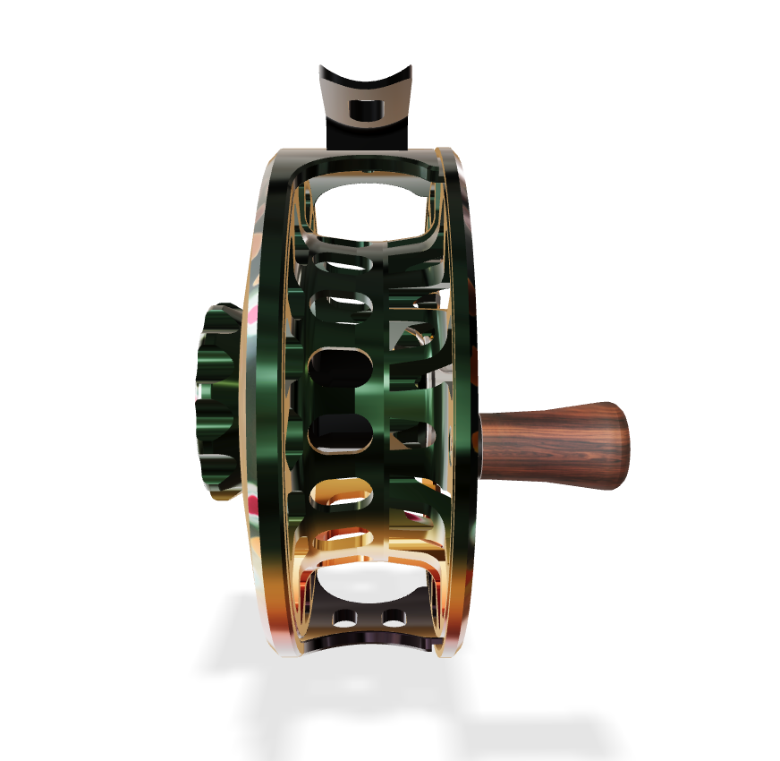 Abel SDF Fly Reel Solid - Native Brook - Native Brook Knob 4/5 WT with Rosewood Handle