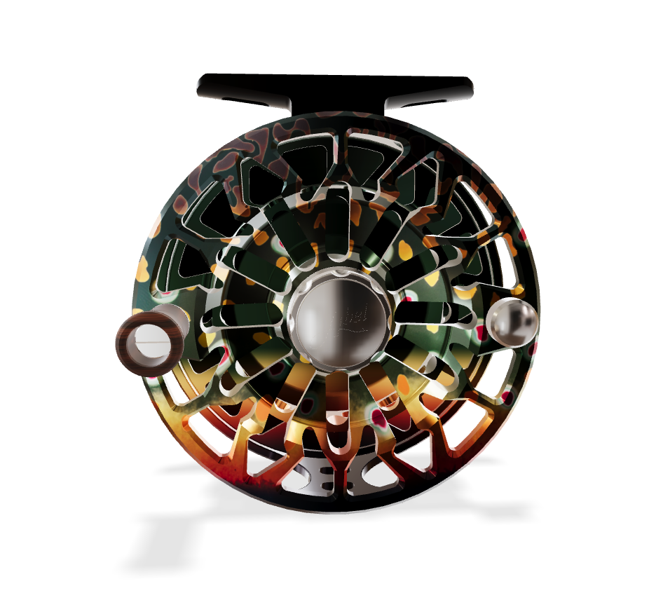 Abel SDF Fly Reel Solid - Native Brook - Native Brook Knob 4/5 WT with Rosewood Handle