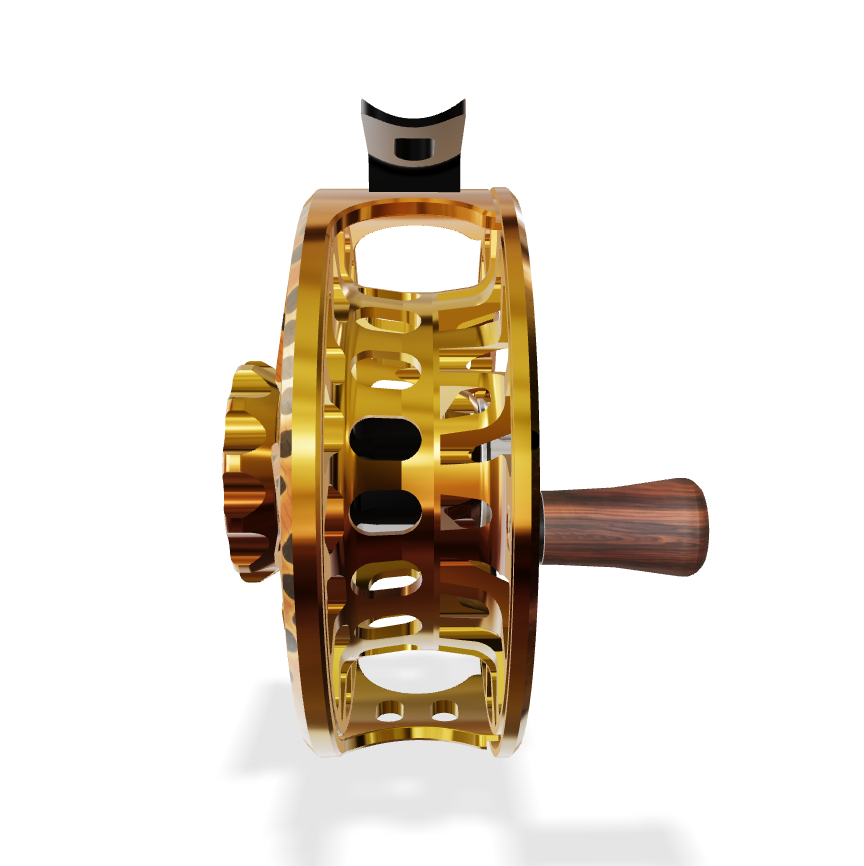 Abel SDF Fly Reel Ported - DeYoung Cutthroat Flank - DeYoung Cutthroat Flank Knob