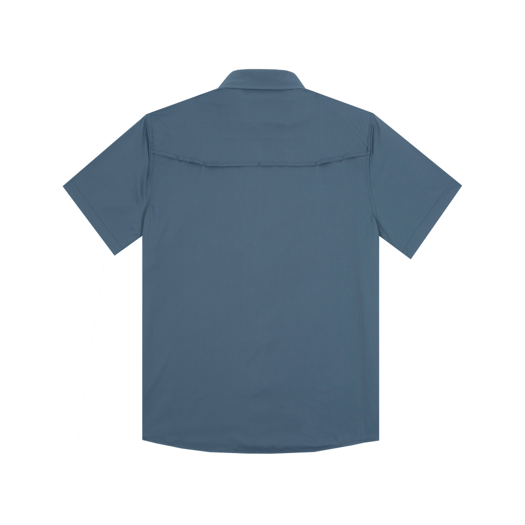Poncho Outdoors The Ahi Men's Short Sleeve Shirt - Slate Blue