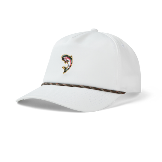 Poncho Outdoors Trout Hat - White Trout Hat