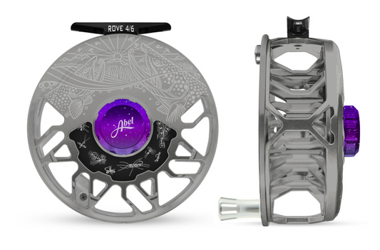 Abel Rove Fly Reel - Satin Plat - North Lights Knob - 4/6 WT with Plat Handle