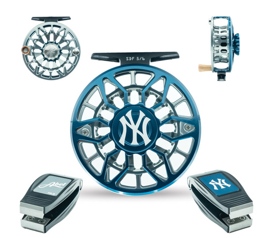 Abel SDF Fly Reel - New York Yankees - 5/6 WT with Matching Nipper