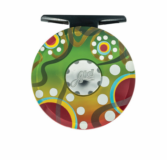 Abel TR Fly Reel - Solid Abstract Rainbow - 4/5 WT with Ebony Handle