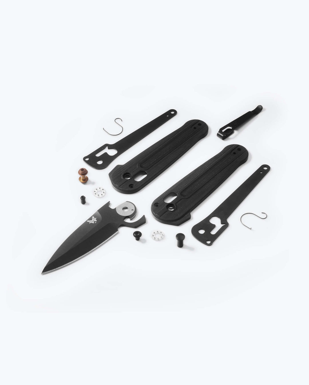 Benchmade 491BK-02 Lowden black G10, exploded view