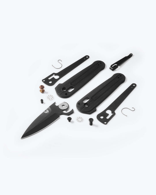 Benchmade 491BK-02 Lowden black G10, exploded view