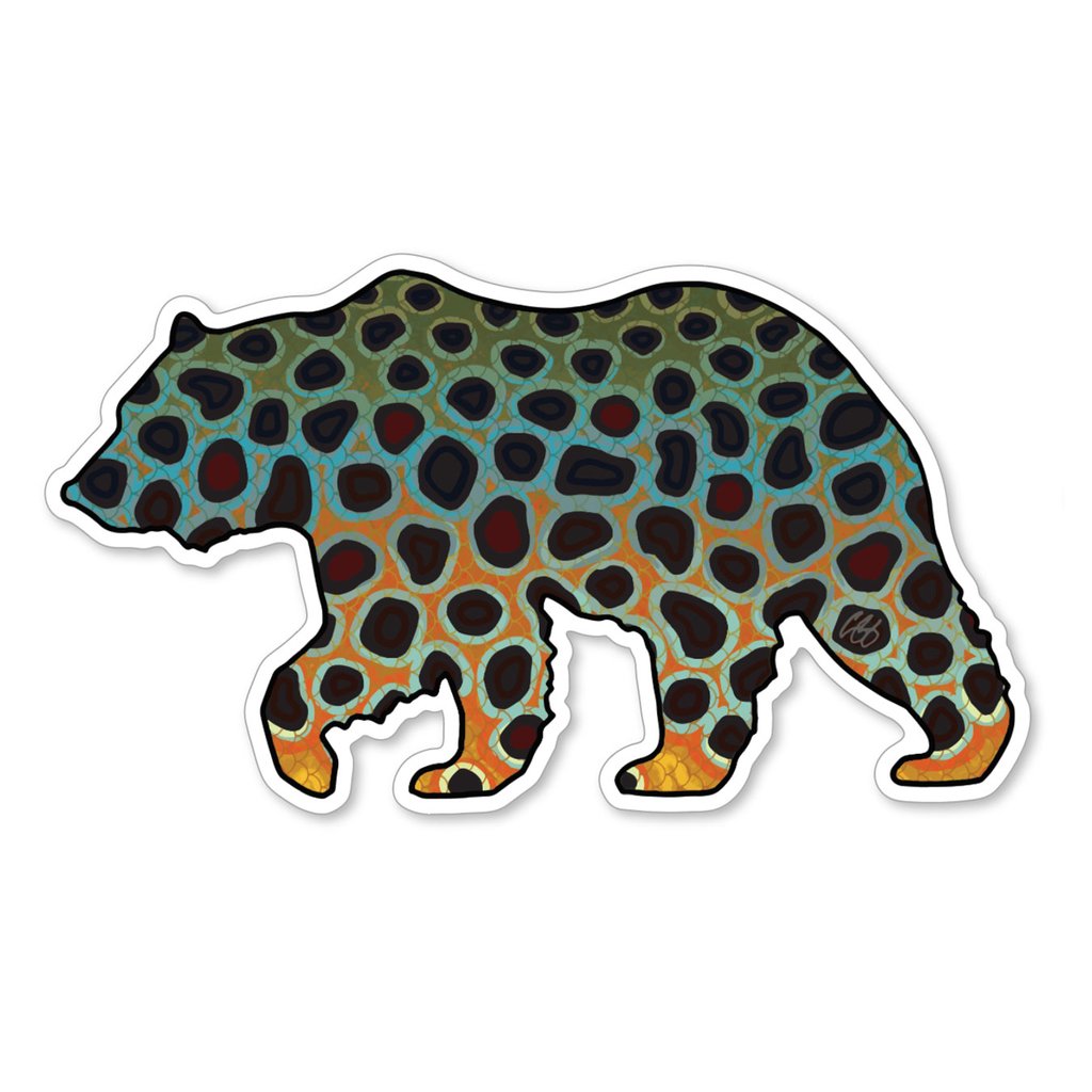 Casey Underwood Bear Brown Decal Sticker