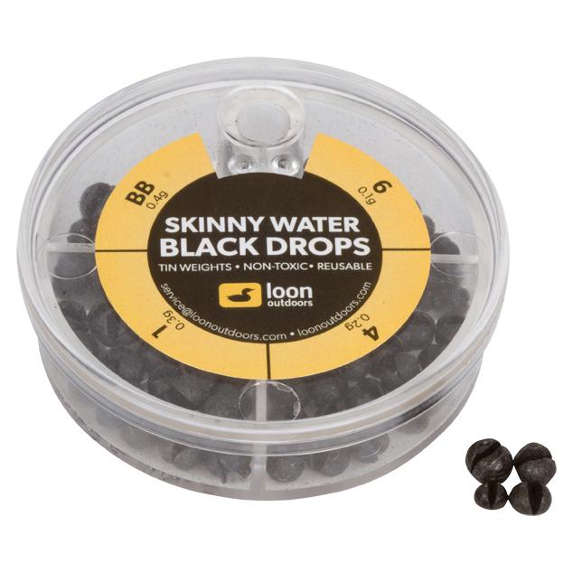 Loon Outdoors Black Drops Split Shot | 4 Division - Skinny Water