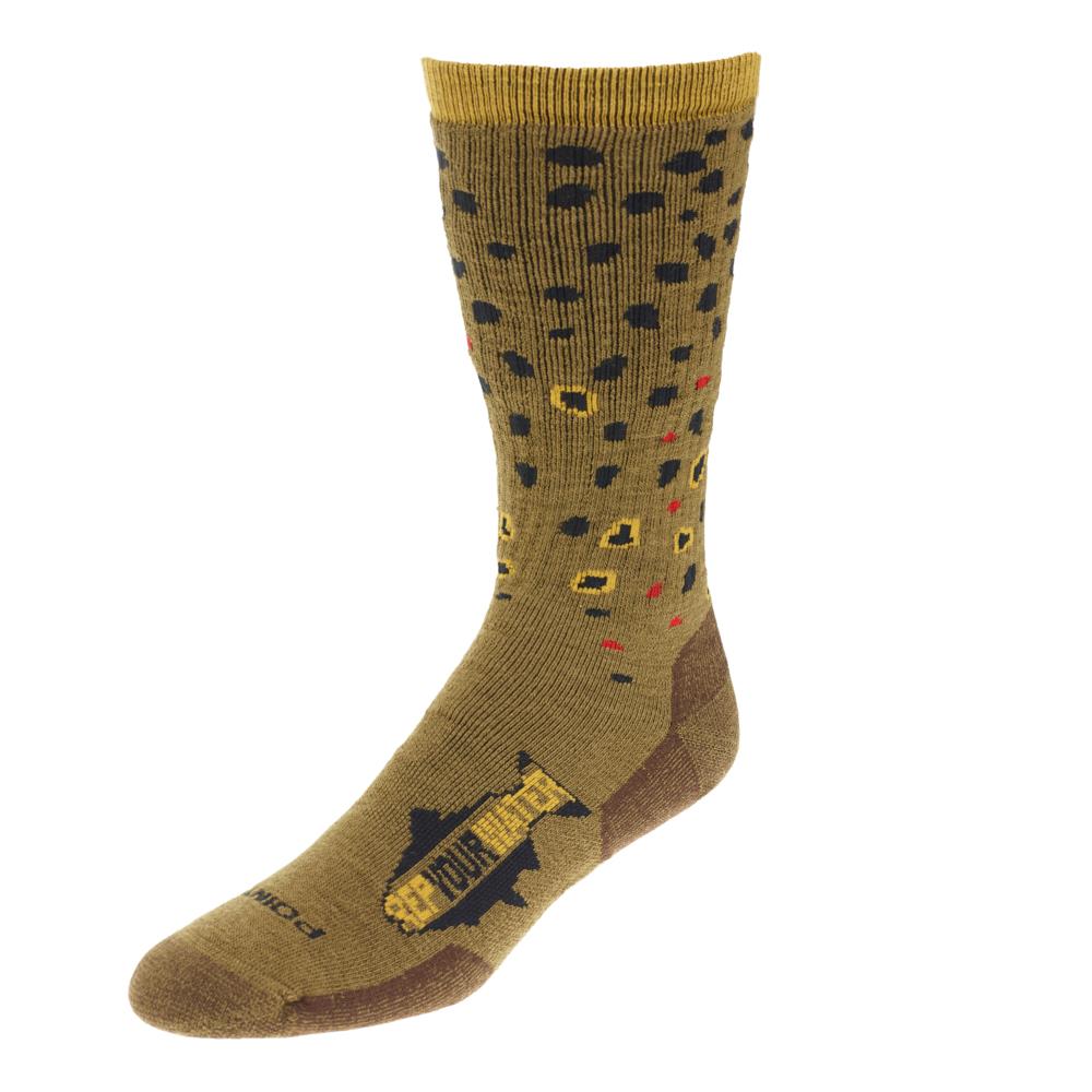 Rep Your Water Trout Socks | Brown Trout