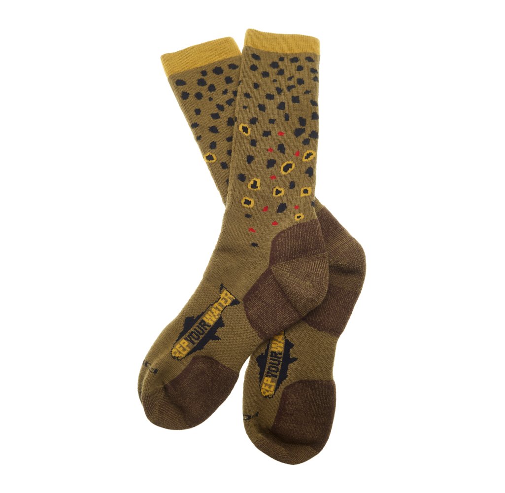 Rep Your Water Trout Socks | Brown Trout
